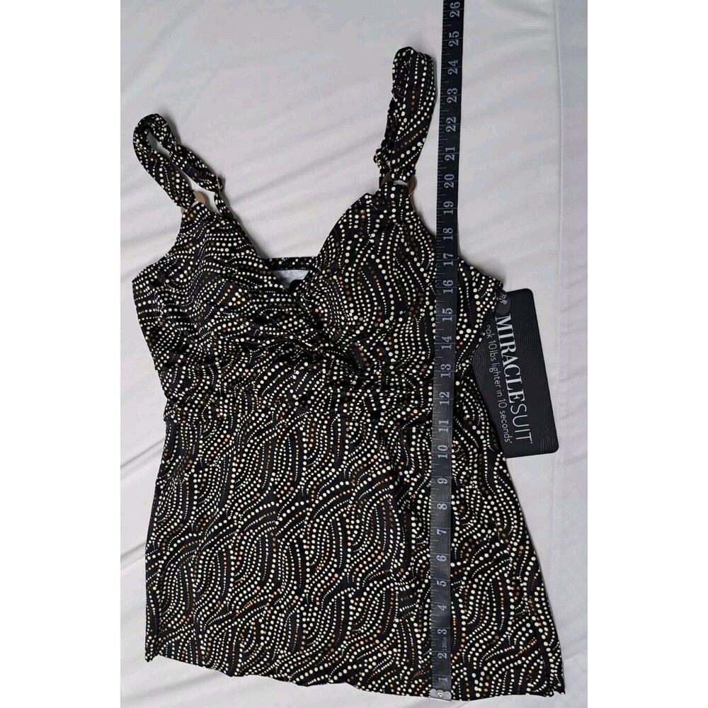 Miraclesuit Womens Bronze Age Plunge Underwire Tankini Top Sz 34D - Picture 6 of 12